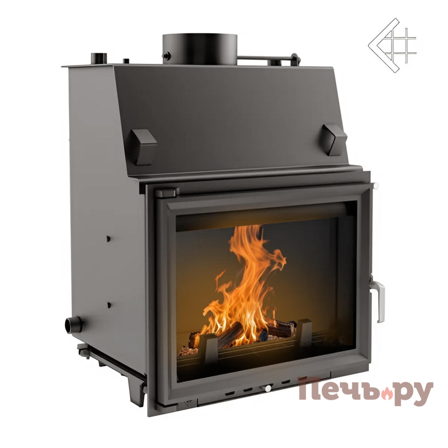 Каминная топка Kratki Zuzia/PW/19/W видео