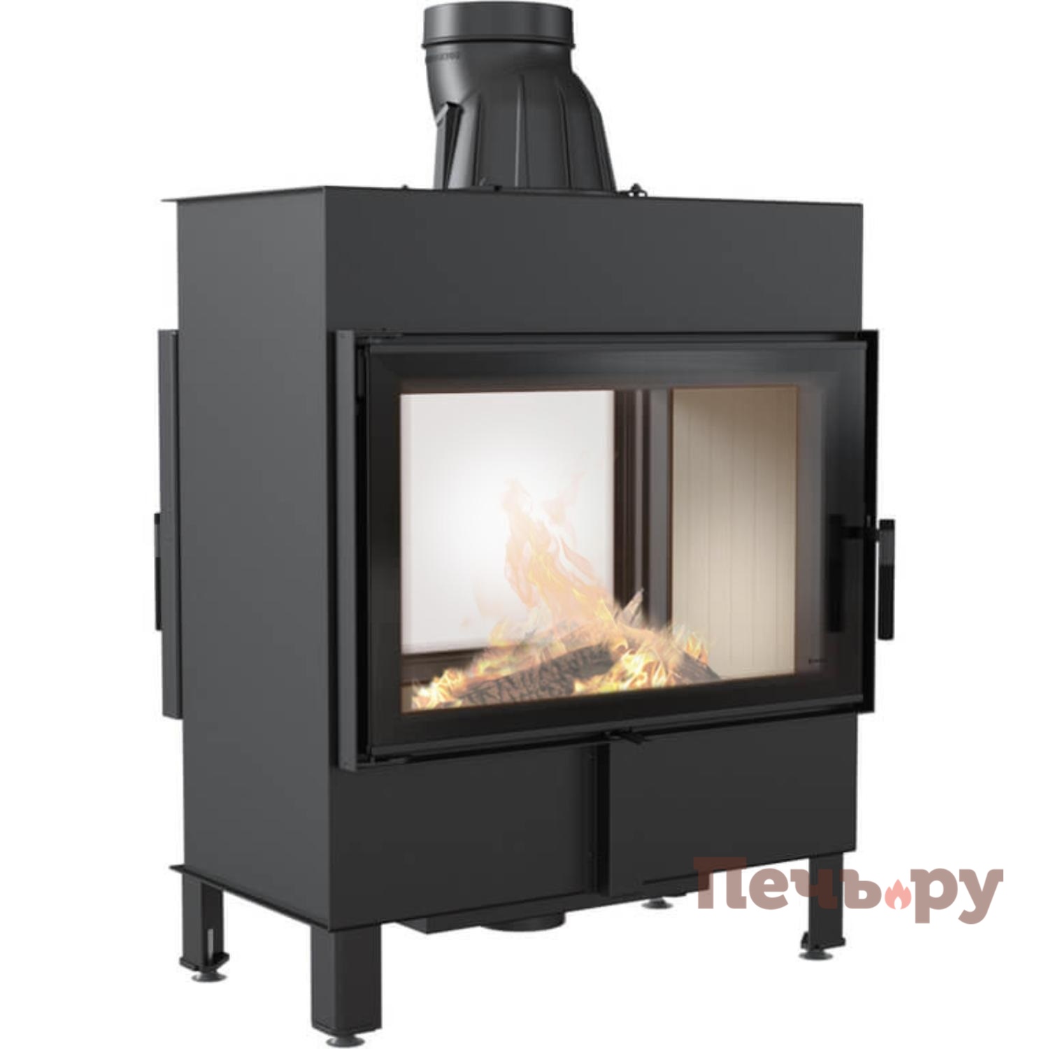 Каминная топка Kratki Pro Lucy 14/T, туннельная видео