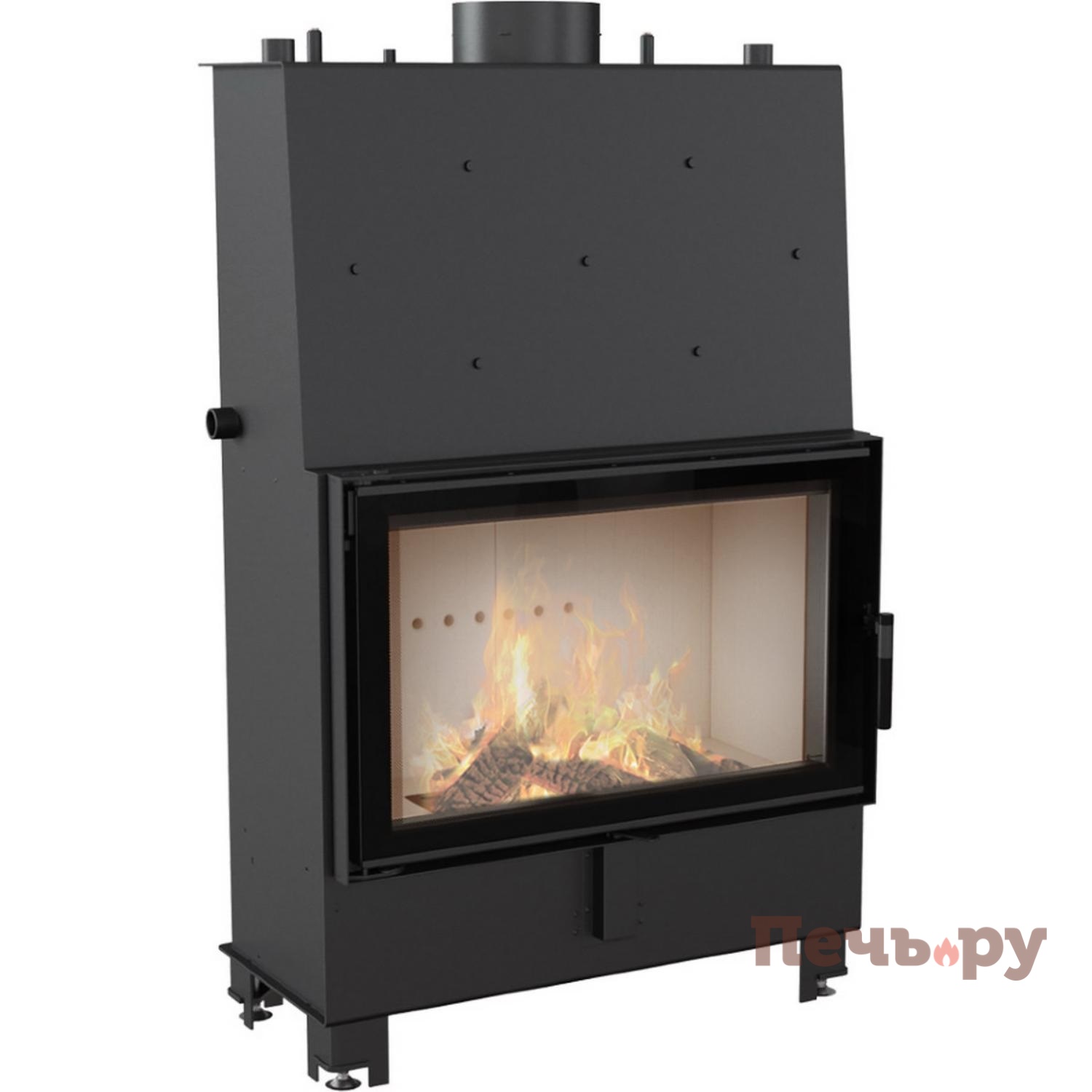 Каминная топка Kratki Pro Lucy/PW/20/W, змеевик, с водяным контуром видео