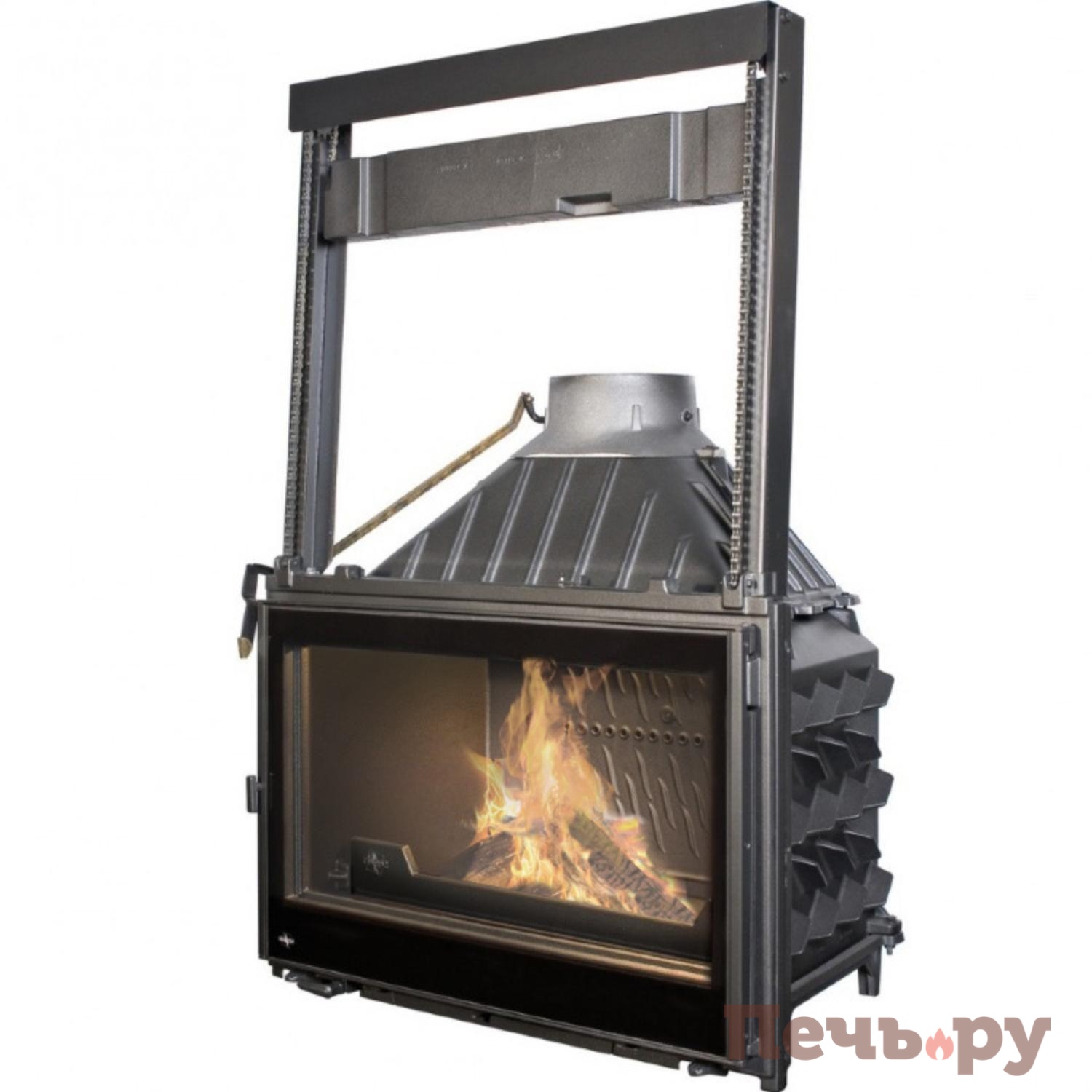 Каминная топка Seguin Visio 8 Black Line гильотина видео