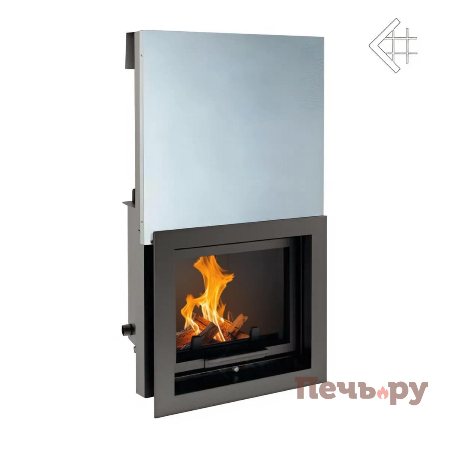 Каминная топка Kratki Amelia/PW/24/G/W (гильотина) видео