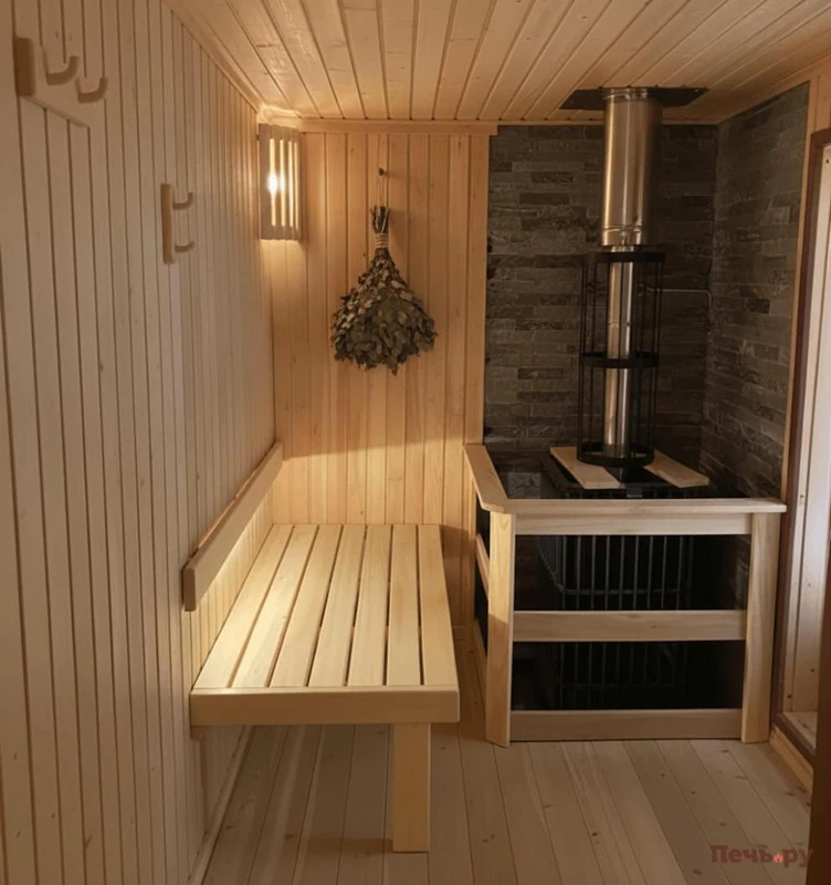 Банная печь с ограждением Банная печь с ограждением