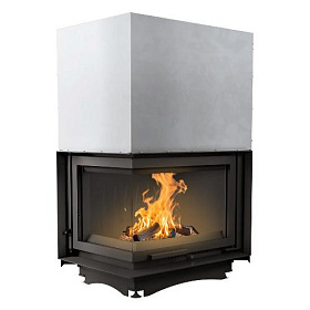 Каминная топка Kratki Zuzia/L/BS/G (угловое стекло слева, гильотина) фото