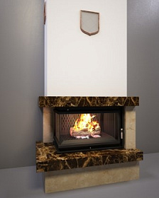 Каминная облицовка FireBird Ладога (для топки Oliwia/LP/BS) (угловое стекло слева-справа) фото