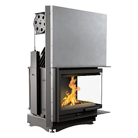 Каминная топка Kratki Zuzia/P/BS/G (угловое стекло справа,гильотина) фото