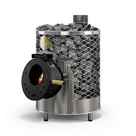 Дровяная печь для сауны IKI Mini 2025 со стеклянной дверцей фото